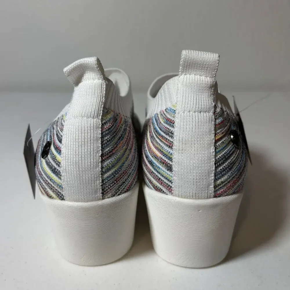 Bernie Mev Size 9 (EU 40) Solange Casual Slip On Wedge Sneakers Light Rainbow